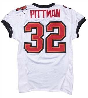 Circa 2003-2004 Michael Pittman Game Used Tampa Bay Buccaneers White Jersey Photo Matched To 3 Games